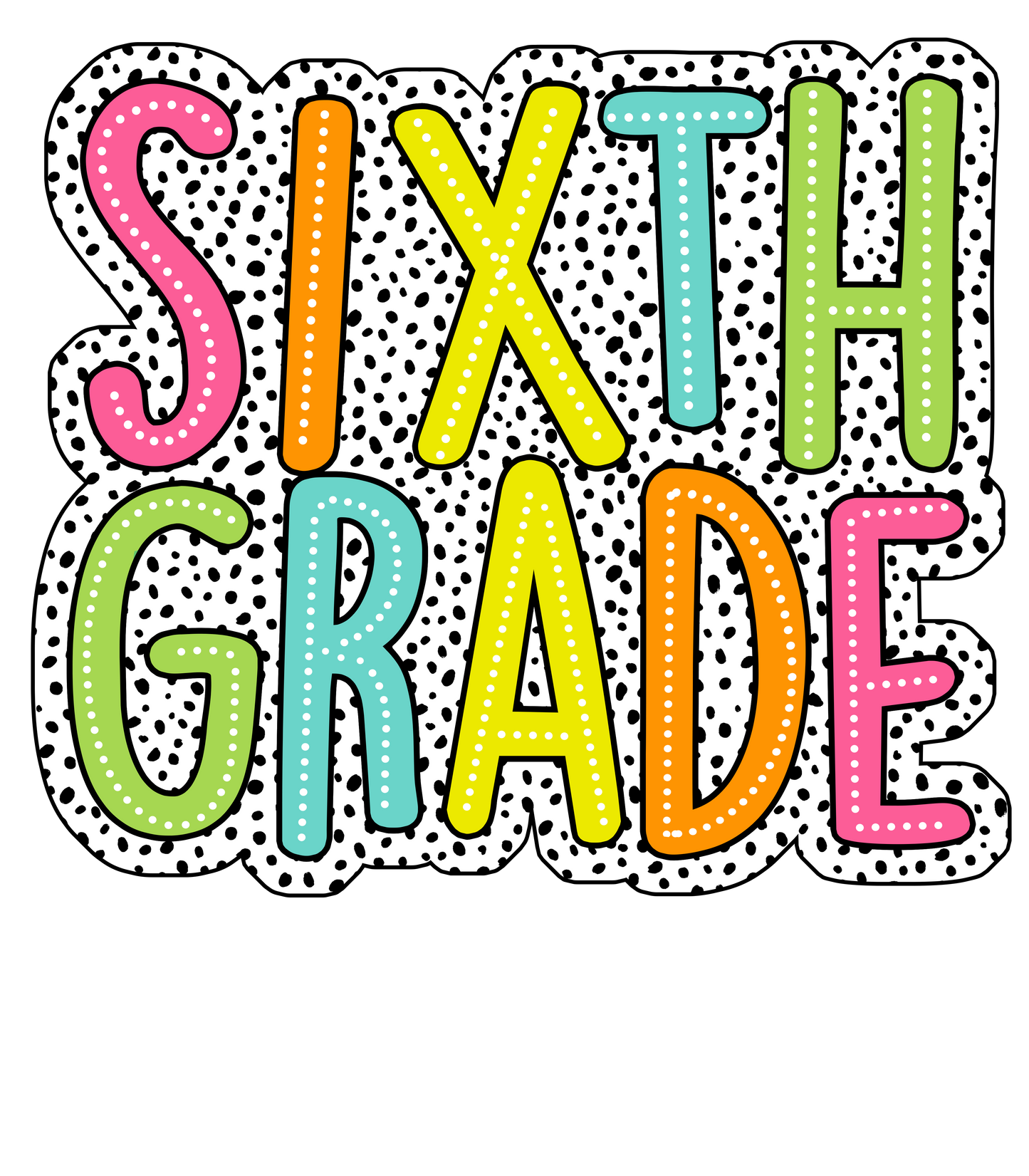 Polka dot Grades DTF Prints